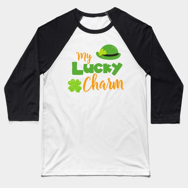 Saint Patrick's Day, Leprechaun Hat, Lucky Charm Baseball T-Shirt by Jelena Dunčević